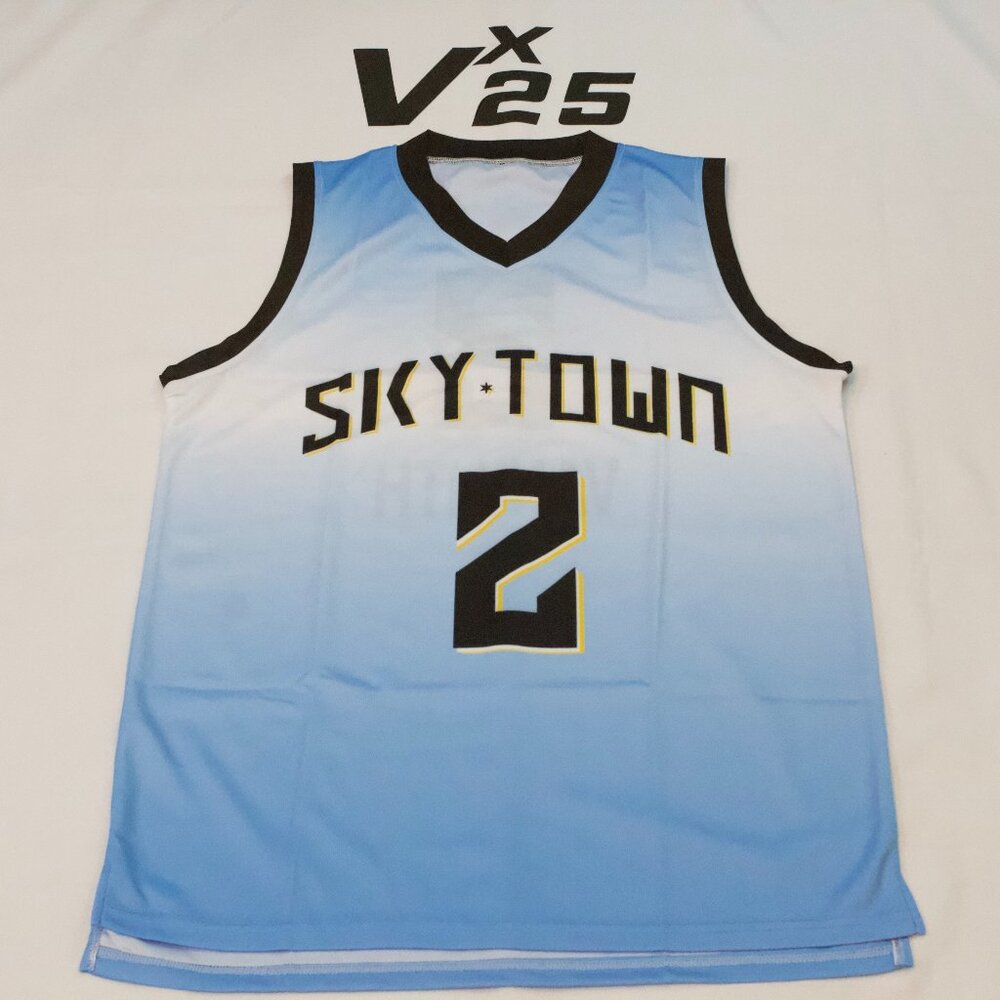 NEW Men's Chicago Sky Haily Van Lith Blue Home Sky Town Jersey Size Medium